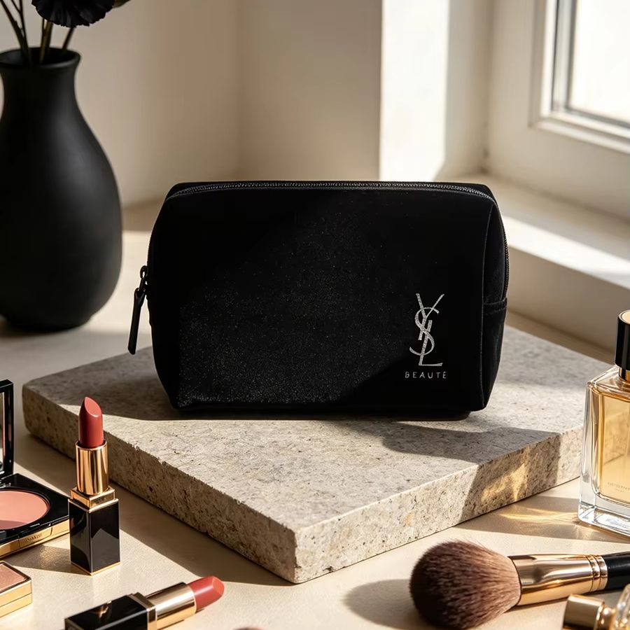 Luxury Bags Ysl - YSL’s Bag Black Printed Cosmetic Storage