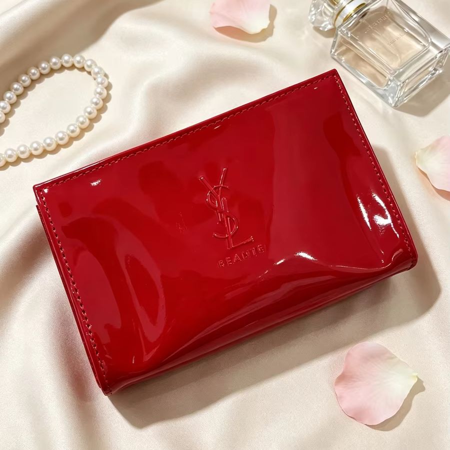 YSL Red Patent Leather Cosmeti - Luxury Bags Ysl 评论和价格