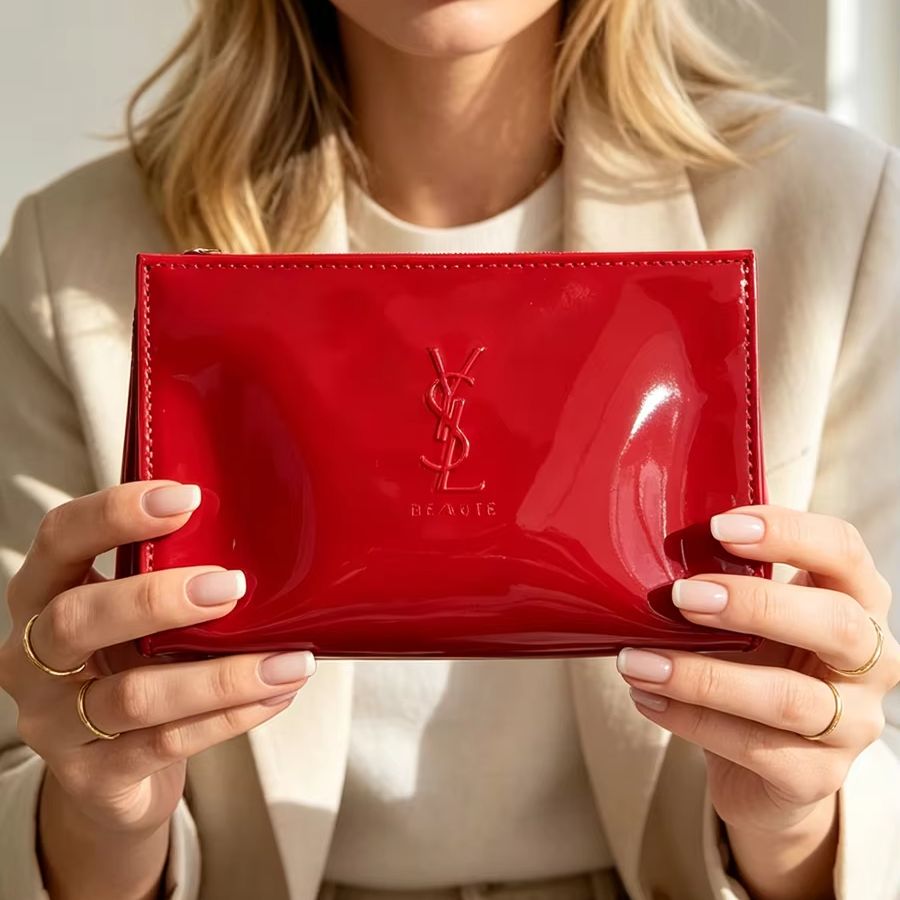 YSL Red Patent Leather Cosmeti - Luxury Bags Ysl 评论和价格