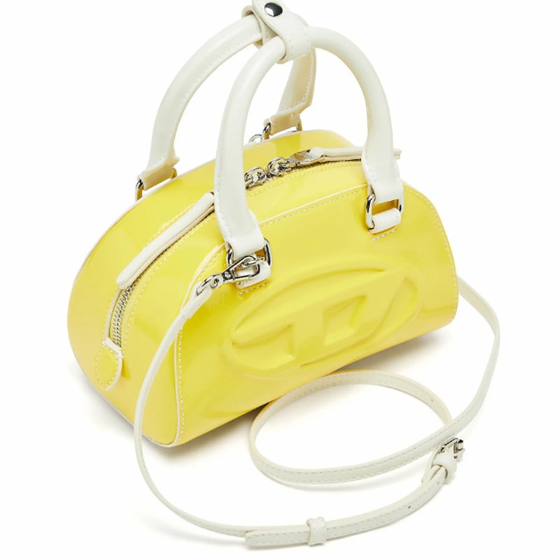 Bright Yellow Shiny Patent PU  - Top Handle Patent Bag 评论和价格