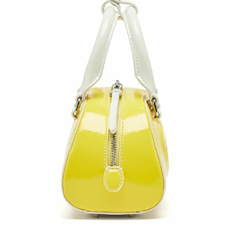 Bright Yellow Shiny Patent PU  - Top Handle Patent Bag 评论和价格