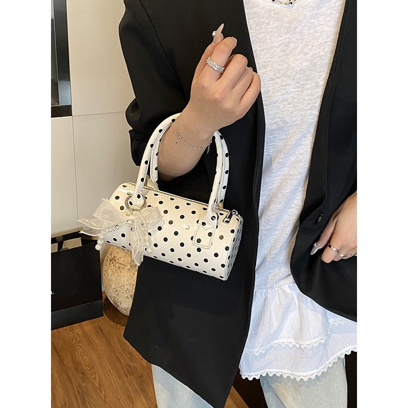 Women's Cute Polka Dot  Handba - Top Handle Patent Bag 评论和价格