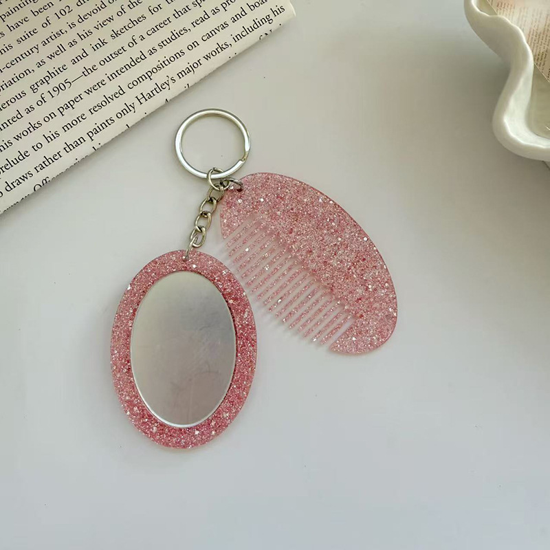 Oval Comb Mirror Keychain Pend - Luxury Bags Ysl 评论和价格