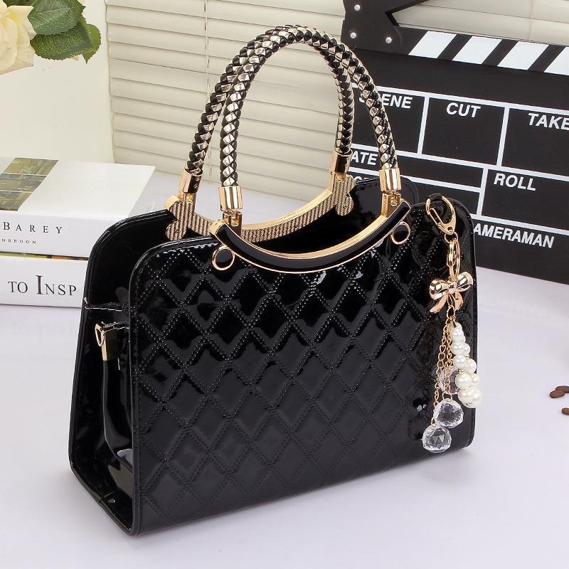 Women's Shiny Tote Patent Leat - Top Handle Patent Bag 评论和价格