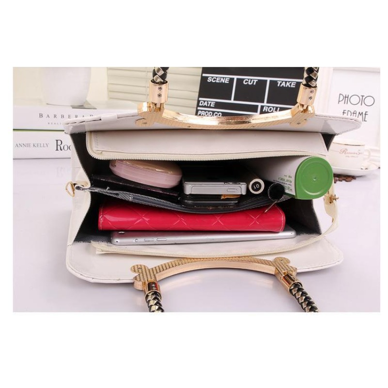 Women's Shiny Tote Patent Leat - Top Handle Patent Bag 评论和价格