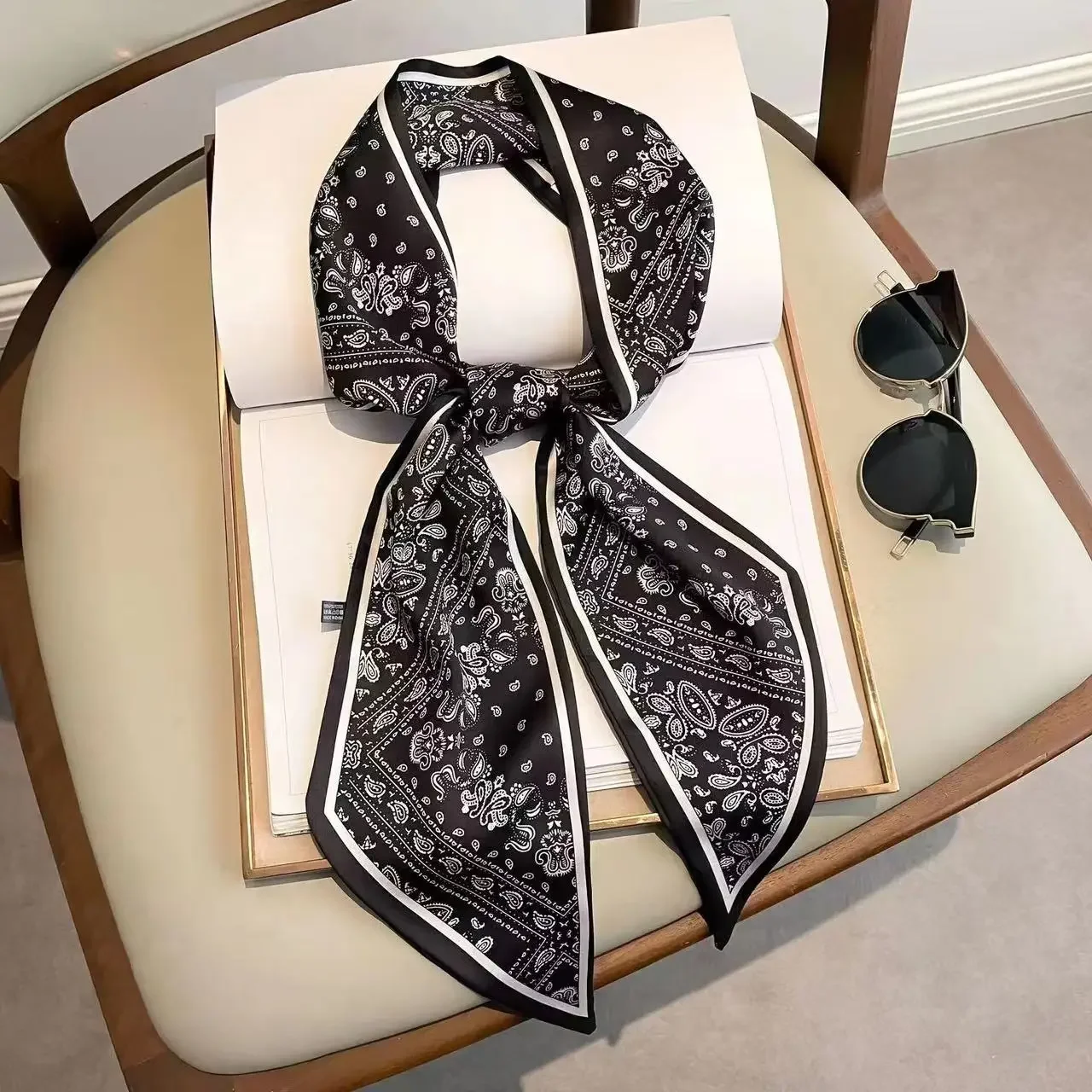 Design Print Skinny Scarf Plai - Luxury Bags Brands For Women 评论和价格
