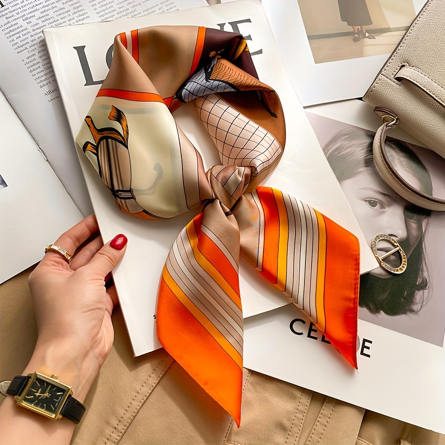 Luxury Horse Pattern Silk Squa - Luxury Bags Office 评论和价格