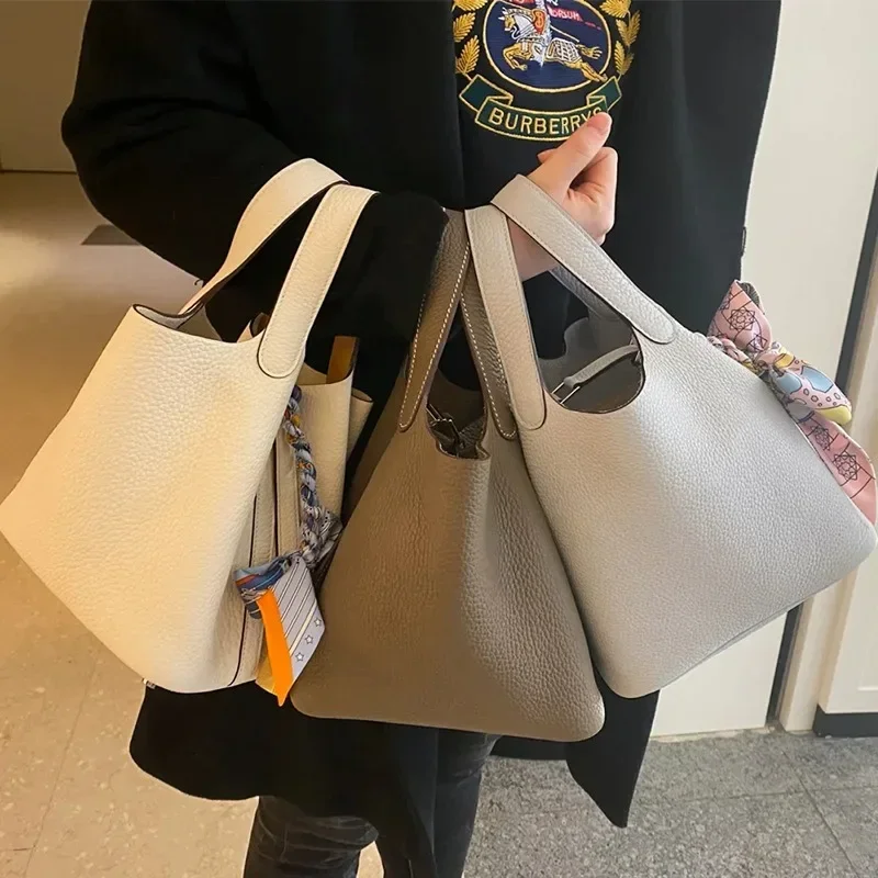 2023 New Contrast Color Cowhid - Luxury Bags Office 评论和价格