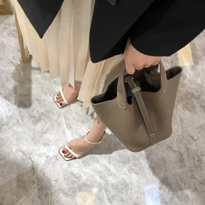 2023 New Contrast Color Cowhid - Luxury Bags Office 评论和价格
