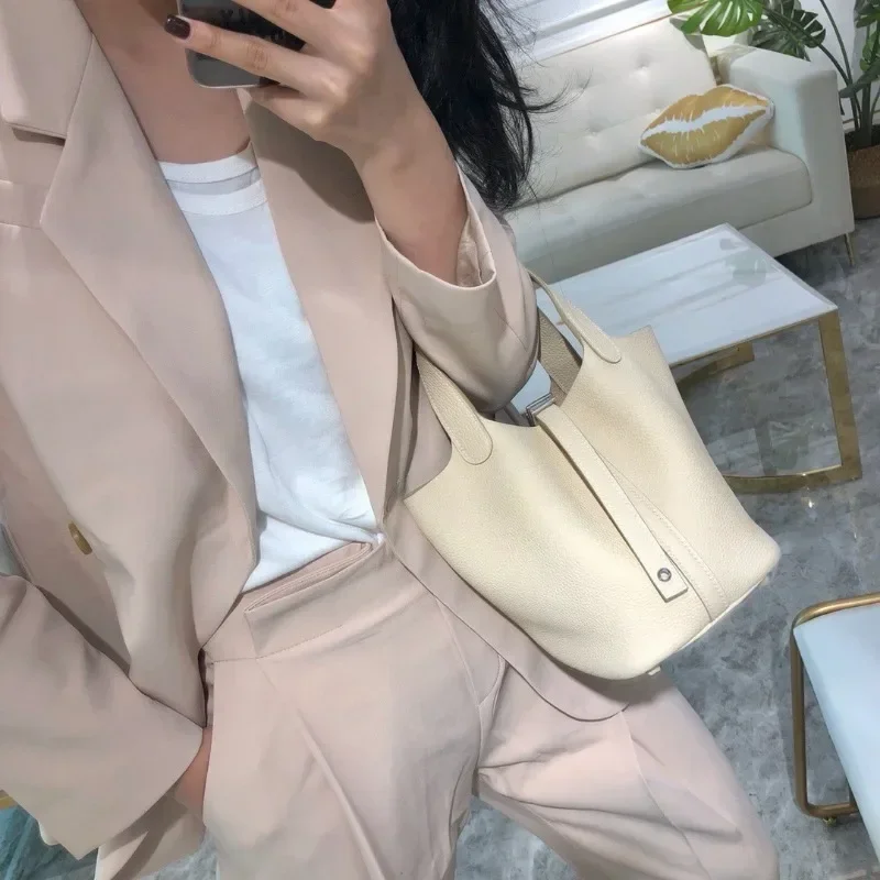 2023 New Contrast Color Cowhid - Luxury Bags Office 评论和价格