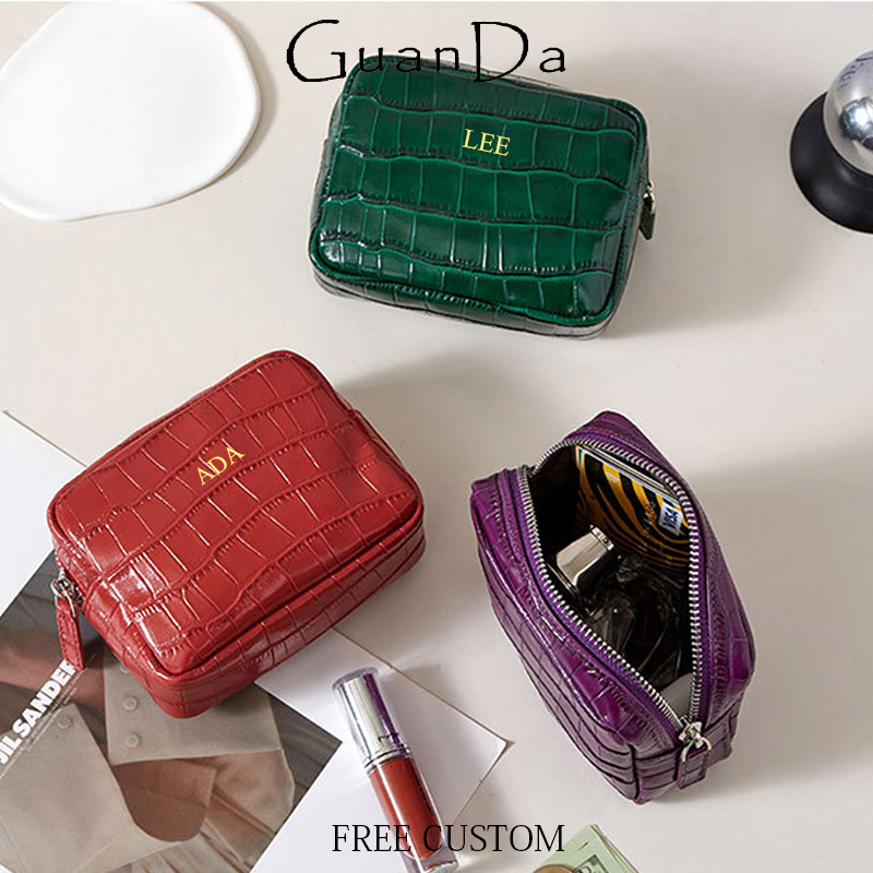Luxury Genuine Leather Zip Coi - Luxury Ziploc Bags 评论和价格