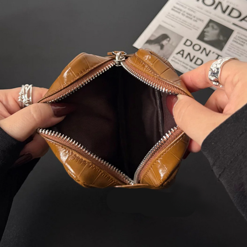 Luxury Genuine Leather Zip Coi - Luxury Ziploc Bags 评论和价格