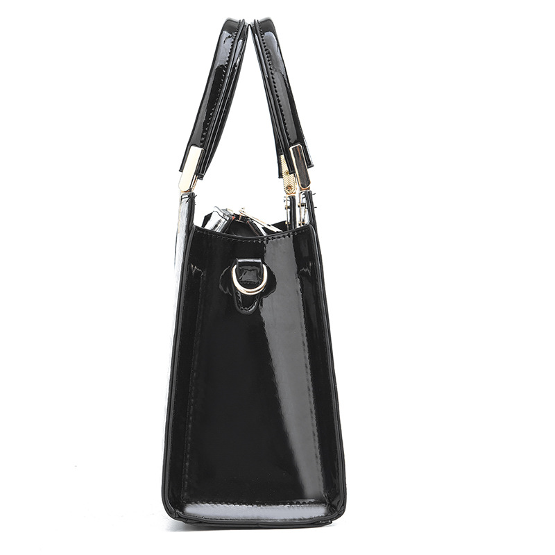Crocodile Embossed Tote Bag, P - Top Handle Patent Bag 评论和价格