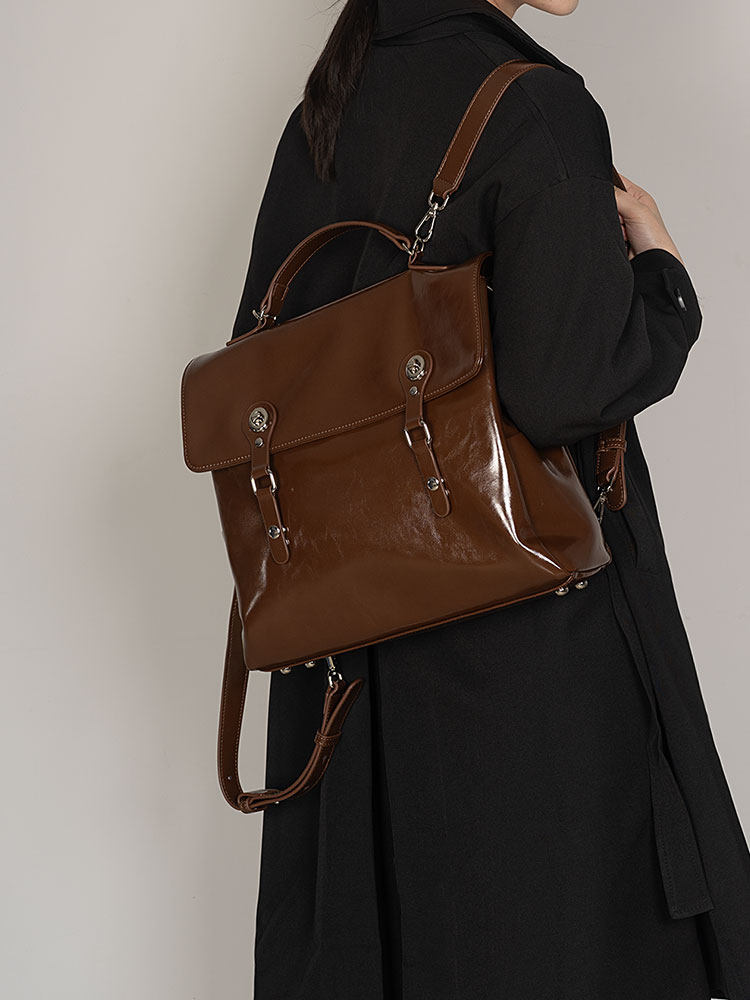 2026 Fashion New College Style - Top Handle Patent Bag 评论和价格