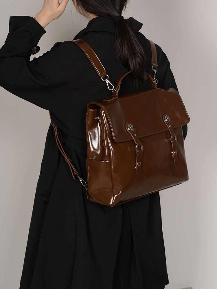 2026 Fashion New College Style - Top Handle Patent Bag 评论和价格