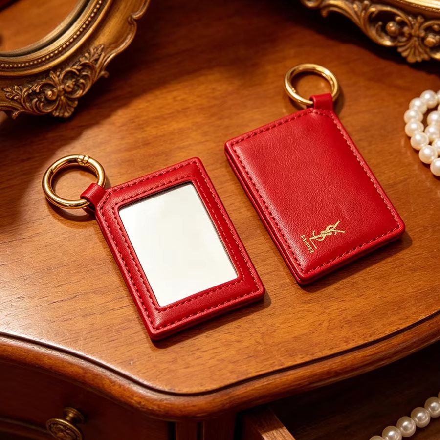 YSL Red Leather Square Mini Po - Luxury Bags Ysl 评论和价格