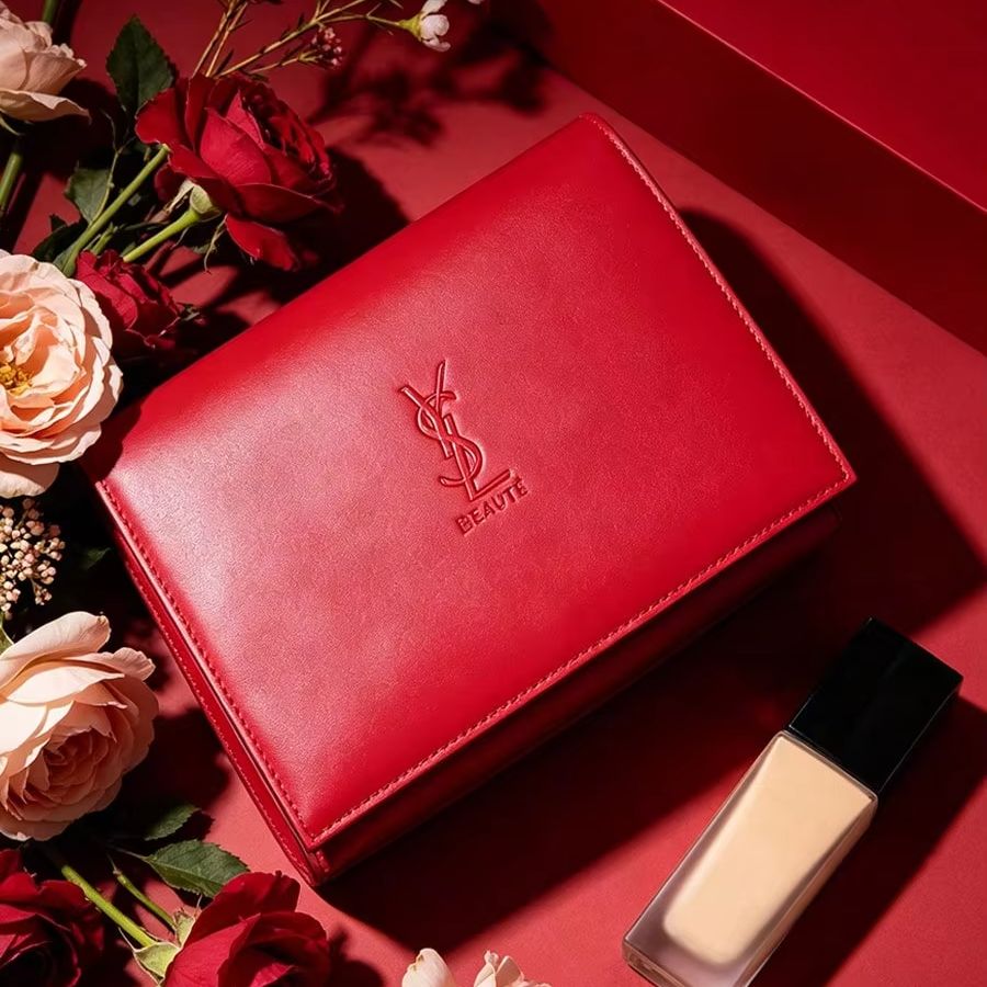 YSL Red Leather Snap Button Co - Luxury Bags Ysl 评论和价格