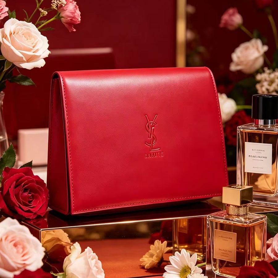 YSL Red Leather Snap Button Co - Luxury Bags Ysl 评论和价格