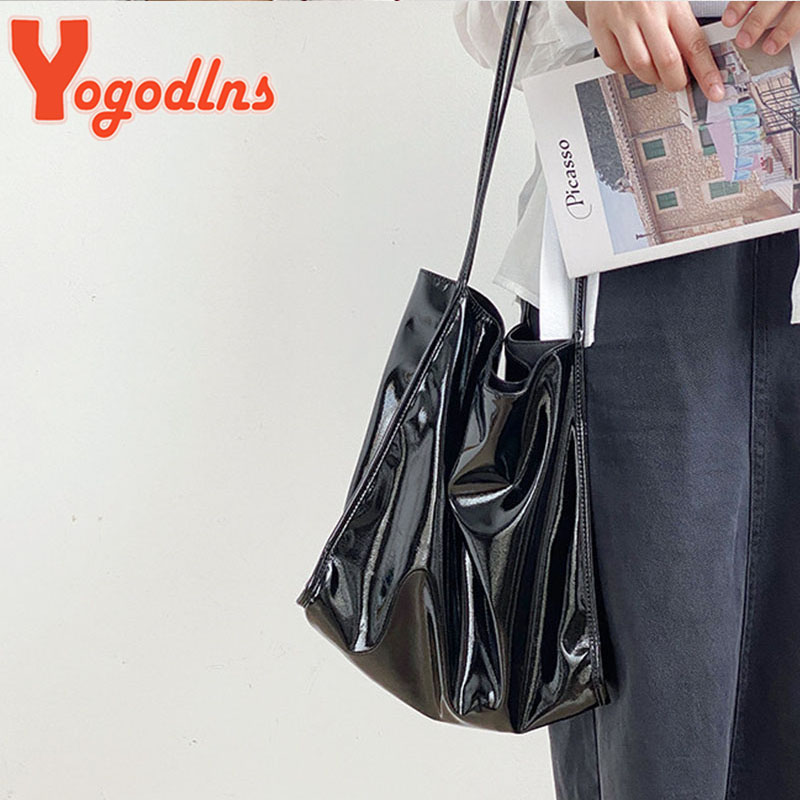 Yogodlns Luxury Patent Leather - Top Handle Patent Bag 评论和价格