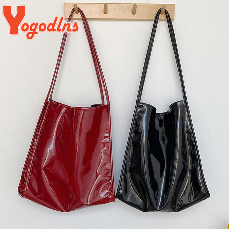 Yogodlns Luxury Patent Leather - Top Handle Patent Bag 评论和价格