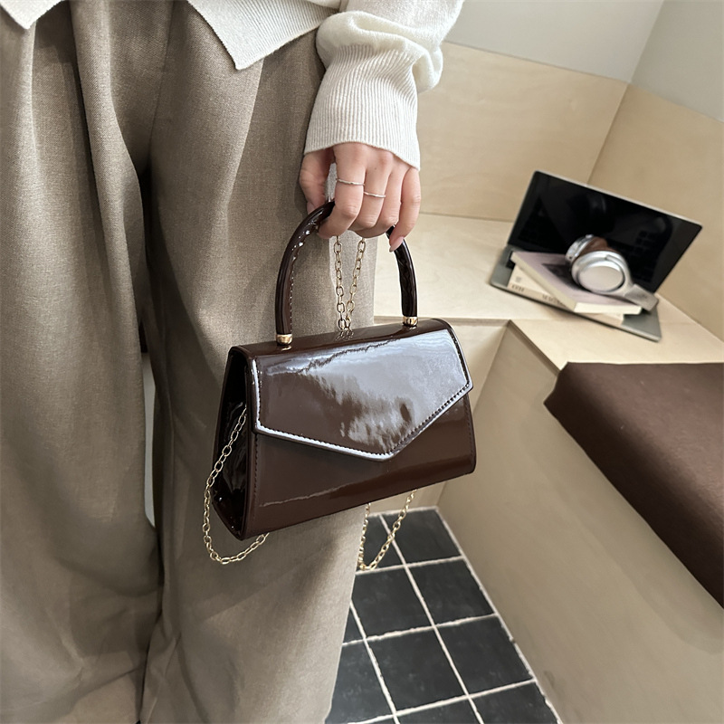 Women's Patent Leather Mini Ha - Top Handle Patent Bag 评论和价格