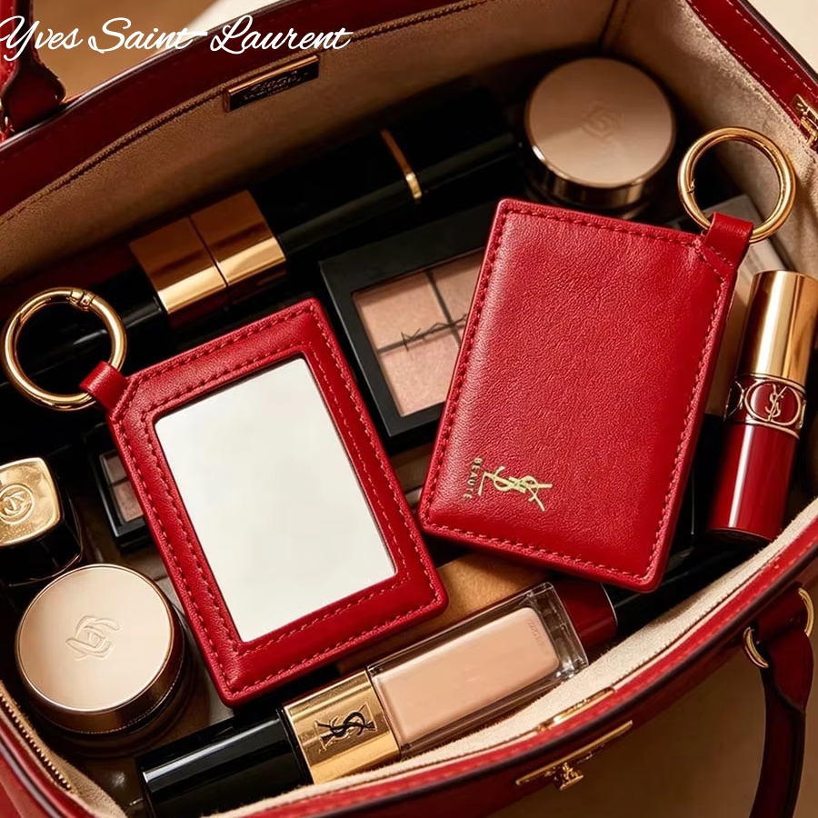 YSL  Red Leather Square Mini P - Luxury Bags Ysl 评论和价格